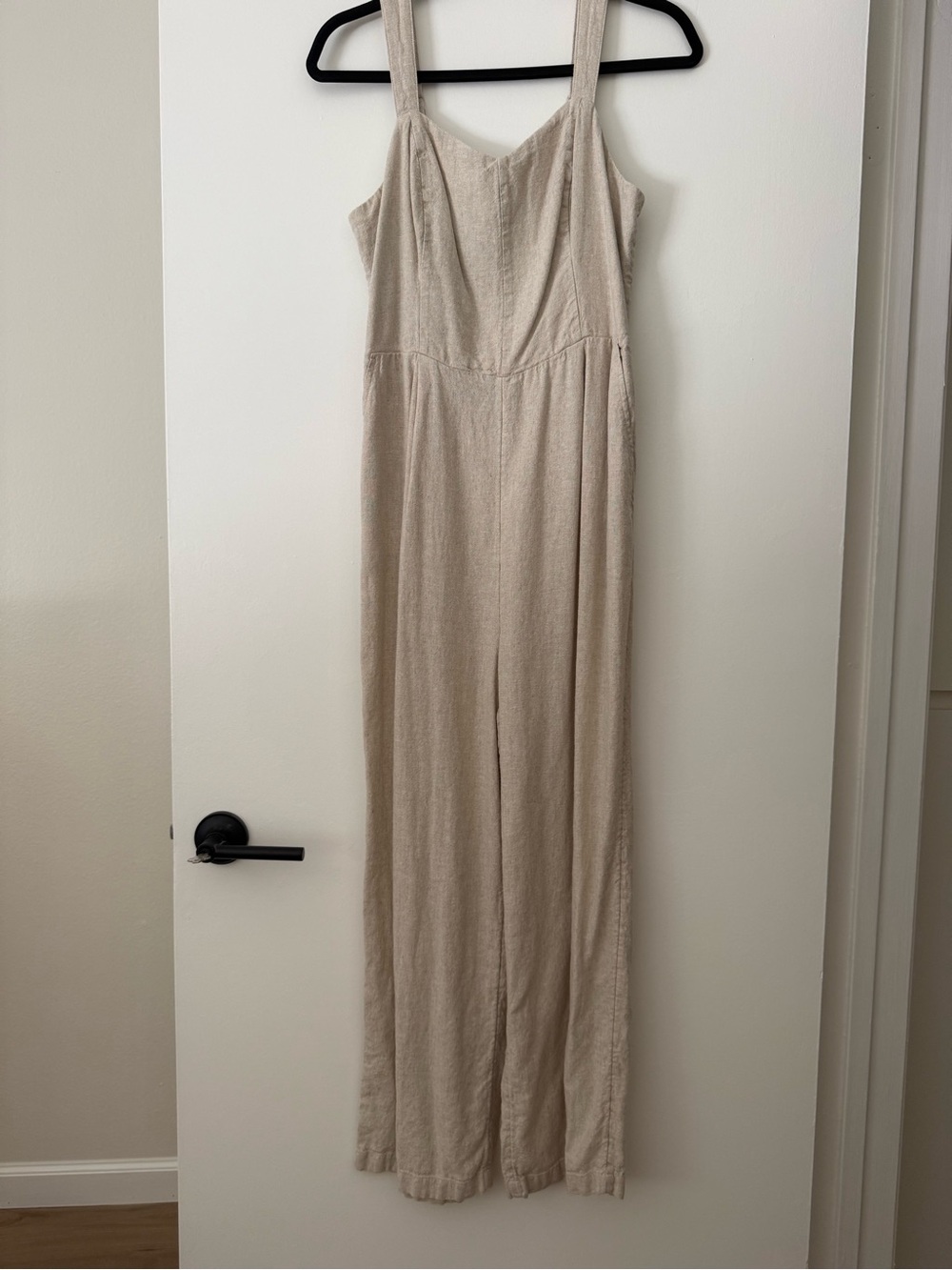 Old Navy Neutral Beige Wide-Leg Jumpsuit